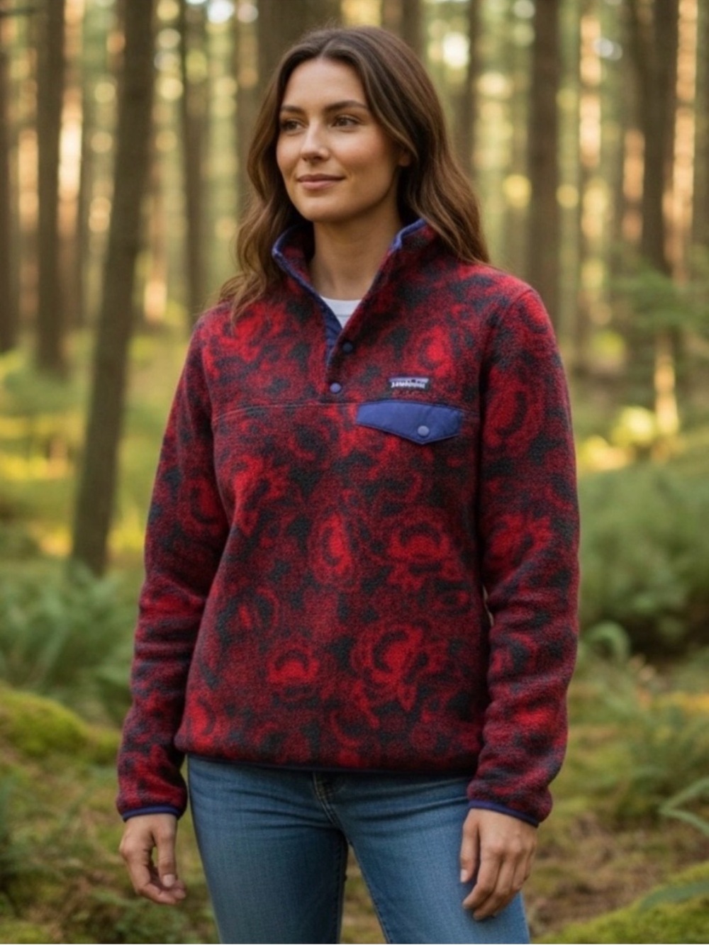 Patagonia Synchila Lotus Fleece Pullover Size XS